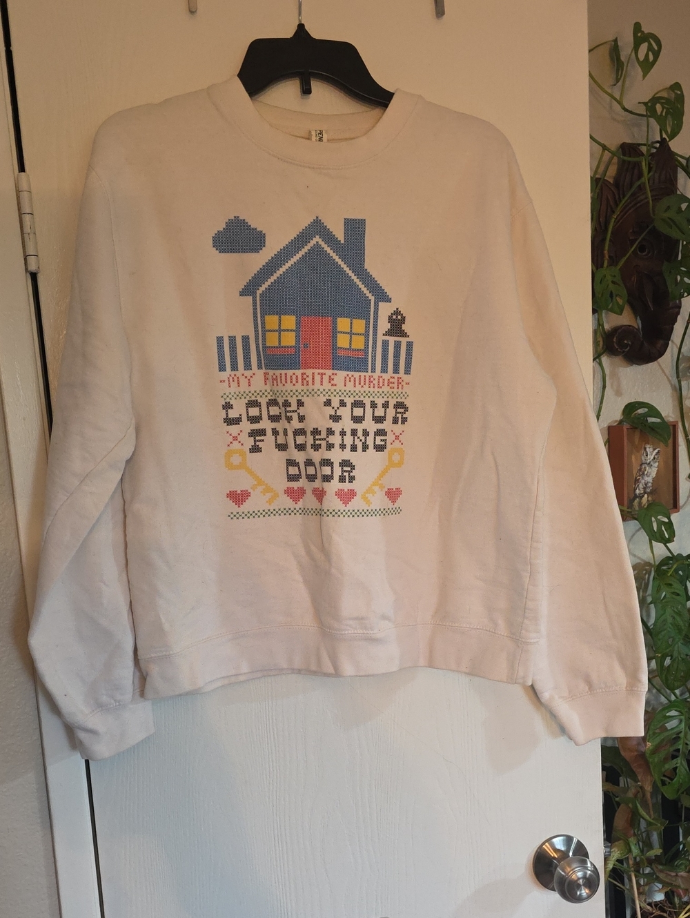 My Favorite Murder Podcast Graphic Pullover with House Motif